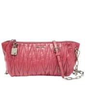 Pre-owned Leather shoulder-bags Miu Miu Pre-owned , Pink , Dames