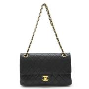 Pre-owned Leather chanel-bags Chanel Vintage , Black , Dames