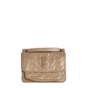 Pre-owned Leather shoulder-bags Yves Saint Laurent Vintage , Beige , D...