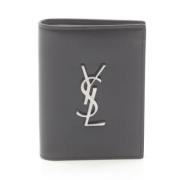 Pre-owned Leather wallets Yves Saint Laurent Vintage , Black , Dames