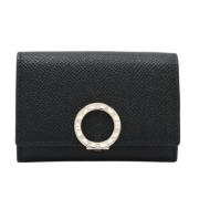 Pre-owned Leather wallets Bvlgari Vintage , Black , Dames