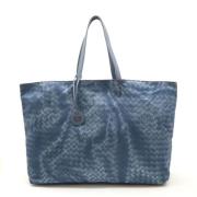 Pre-owned Canvas shoulder-bags Bottega Veneta Vintage , Blue , Dames