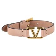 Pre-owned Leather bracelets Valentino Vintage , Pink , Dames