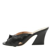 Pre-owned Leather sandals Fendi Vintage , Black , Dames