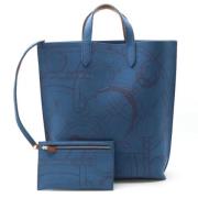 Pre-owned Canvas totes Hermès Vintage , Blue , Dames