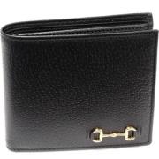 Pre-owned Leather wallets Gucci Vintage , Black , Dames