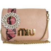 Pre-owned Leather shoulder-bags Miu Miu Pre-owned , Pink , Dames