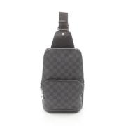 Pre-owned Canvas shoulder-bags Louis Vuitton Vintage , Black , Heren