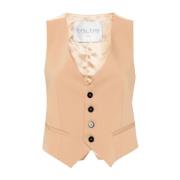 Cachemire Twill Waistcoat Forte Forte , Beige , Dames