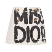 Witte Omkeerbare Rok Dior , White , Dames