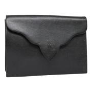 Pre-owned Leather clutches Yves Saint Laurent Vintage , Black , Dames