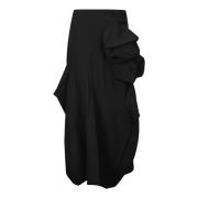 Box Pocket Lange Rok Yohji Yamamoto , Black , Dames