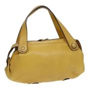 Pre-owned Leather handbags Loewe Pre-owned , Yellow , Dames