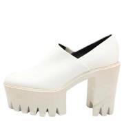 Pre-owned Leather flats Stella McCartney Pre-owned , White , Dames