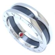 Pre-owned Metal rings Bvlgari Vintage , Black , Dames