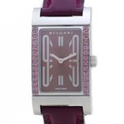 Pre-owned Stainless Steel watches Bvlgari Vintage , Purple , Dames