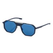 Donkerblauwe Spiegelende Zonnebril Porsche Design , Blue , Unisex