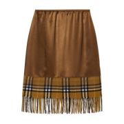 Rok met franje-afwerking Burberry , Brown , Dames