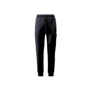 Zwarte Fleece Cargo Sweatpants C.p. Company , Black , Heren