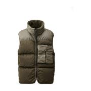 Eco Chrome-R Mixed Down Vest C.p. Company , Green , Heren