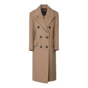 Certo Kameeljas Knoopsluiting Italië Max Mara , Brown , Dames