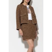 Tweed jasje met gouden glans Luisa Cerano , Brown , Dames