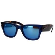 Iconische Mega Wayfarer Zonnebril Blauw Gespiegeld Ray-Ban , Blue , Un...