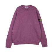 Diagonal Fleece 'Old' Effect Sweater Stone Island , Purple , Heren