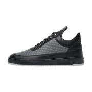 Low Top Quilted Dark Grey Filling Pieces , Gray , Heren