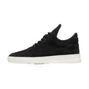 Low Top Suede Black Filling Pieces , Black , Heren