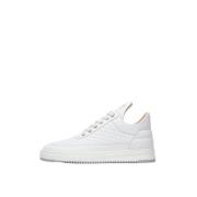 Low Top Quilted White Filling Pieces , White , Heren