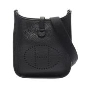 Pre-owned Leather shoulder-bags Hermès Vintage , Black , Dames