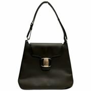 Pre-owned Leather shoulder-bags Salvatore Ferragamo Pre-owned , Black ...