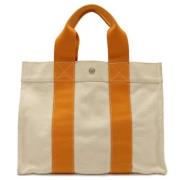 Pre-owned Canvas shoulder-bags Hermès Vintage , Beige , Dames