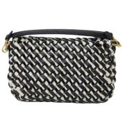 Pre-owned Leather clutches Fendi Vintage , Black , Dames