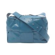 Pre-owned Leather shoulder-bags Bottega Veneta Vintage , Blue , Dames