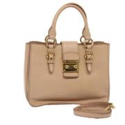 Pre-owned Leather handbags Miu Miu Pre-owned , Beige , Dames