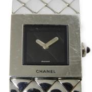 Pre-owned Stainless Steel watches Chanel Vintage , Black , Dames