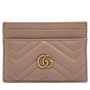 Pre-owned Leather wallets Gucci Vintage , Beige , Dames