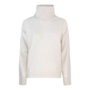 Witte Wollen Trui Hoge Hals Lange Mouw Liu Jo , White , Dames