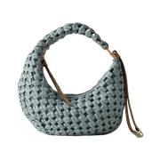 Mini Hobo Tas in Natuurlijk Edera Borbonese , Blue , Dames