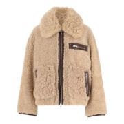 Jas met shearling kraag en zakken Stand Studio , Beige , Dames