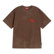 Vintage Logo T-shirt Diesel , Brown , Heren