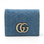 Pre-owned Canvas wallets Gucci Vintage , Blue , Dames