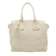 Pre-owned Leather prada-bags Prada Vintage , White , Dames