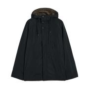 Korte Technische Taffeta Parka in Zwart Aspesi , Black , Heren