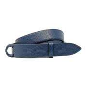 Stijlvolle Blauwe Leren Riem Orciani , Blue , Heren