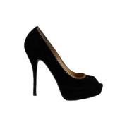 Pre-owned Suede heels Gucci Vintage , Black , Dames