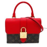 Pre-owned Canvas handbags Louis Vuitton Vintage , Red , Dames