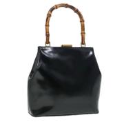 Pre-owned Leather handbags Gucci Vintage , Black , Dames